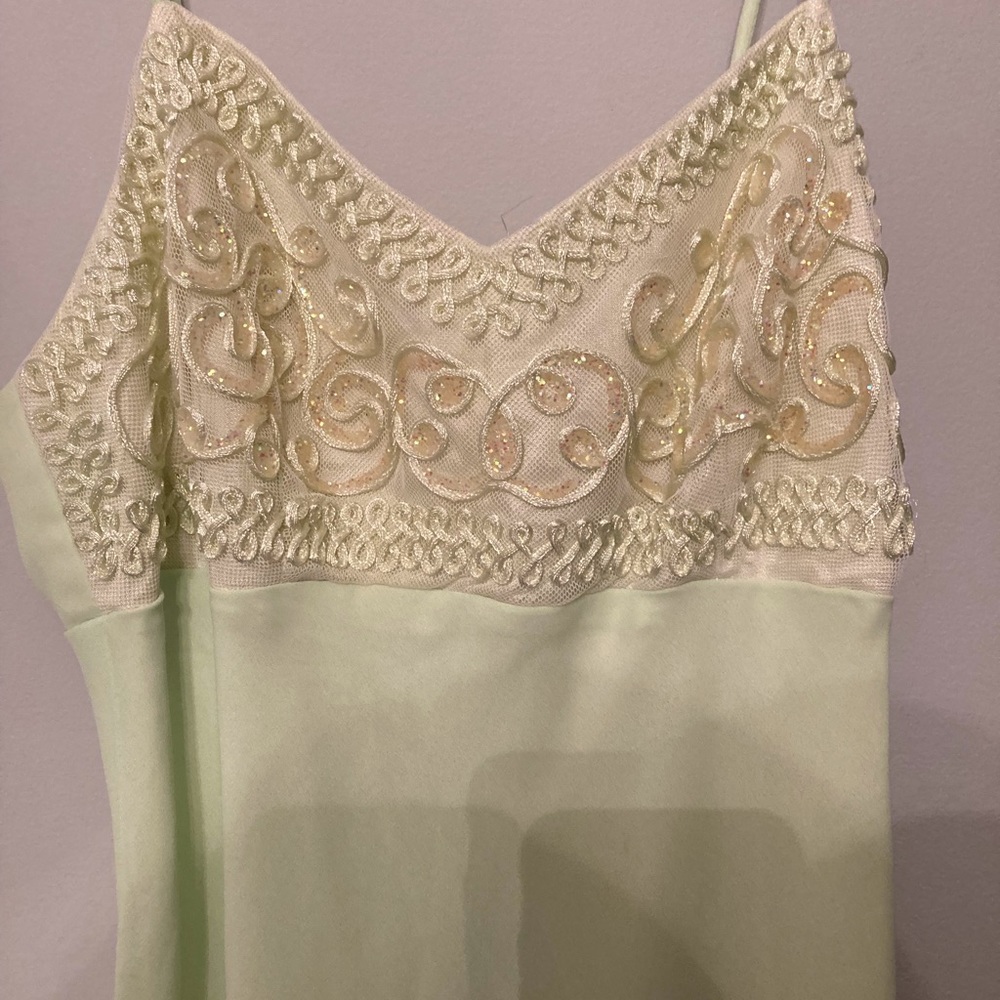 Size 2 Beautiful light green beaded prom dress